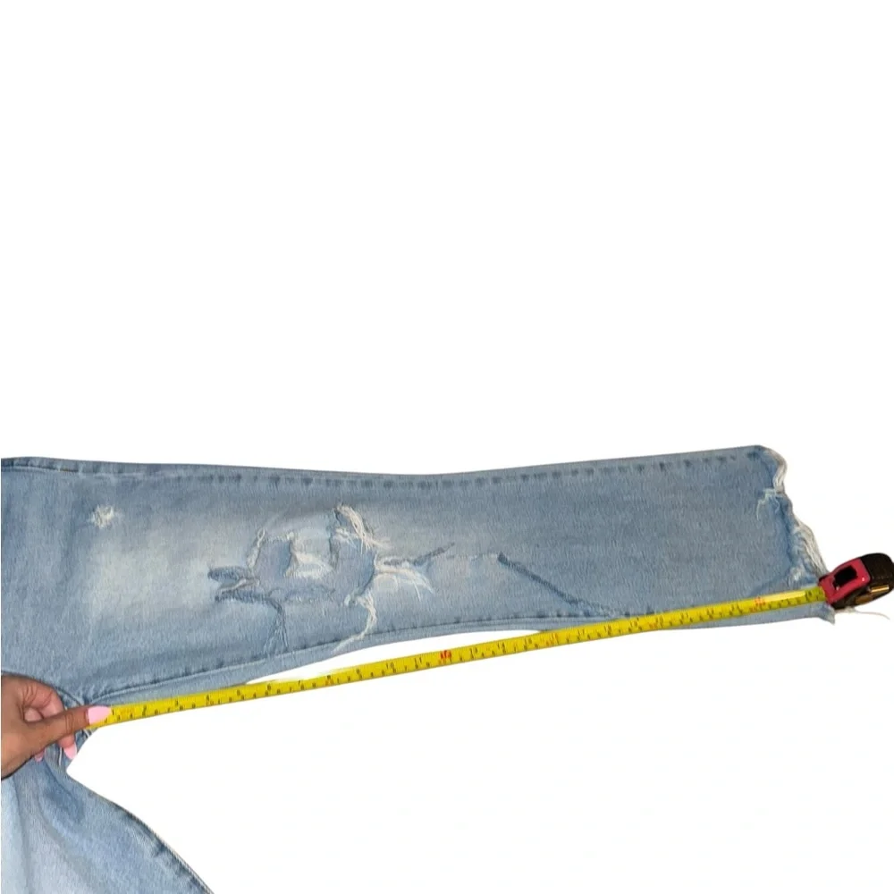 PISTOLA High Rise Medium Blue Distressed Ripped Straight Leg Women’s Jeans 28 - Picture 9 of 11